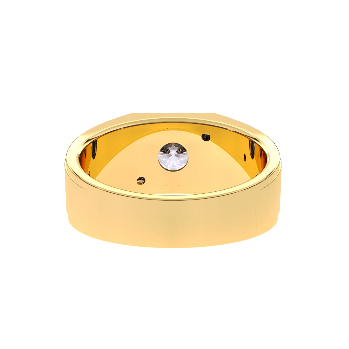 Unique Lab Grown Solitaire Men's Ring